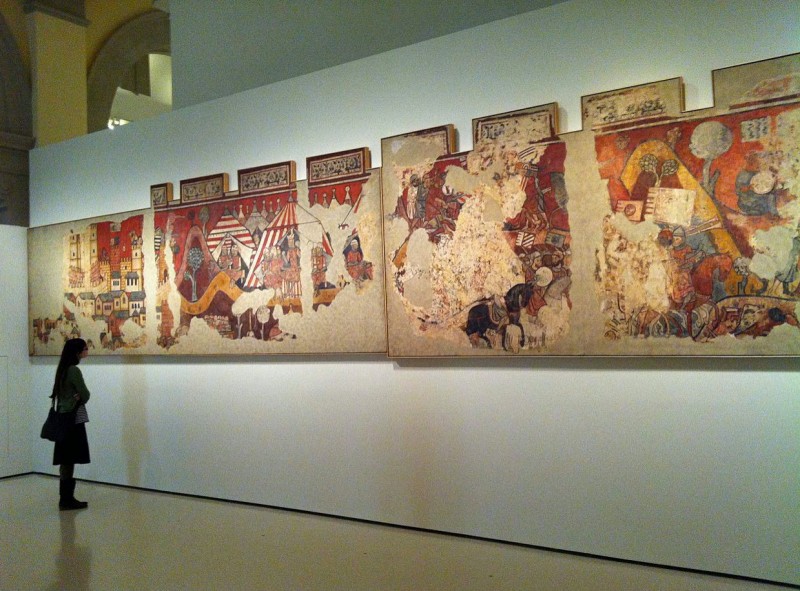 Фрески «Завоевание Майорки» в настоящее время выставлены в MNAC