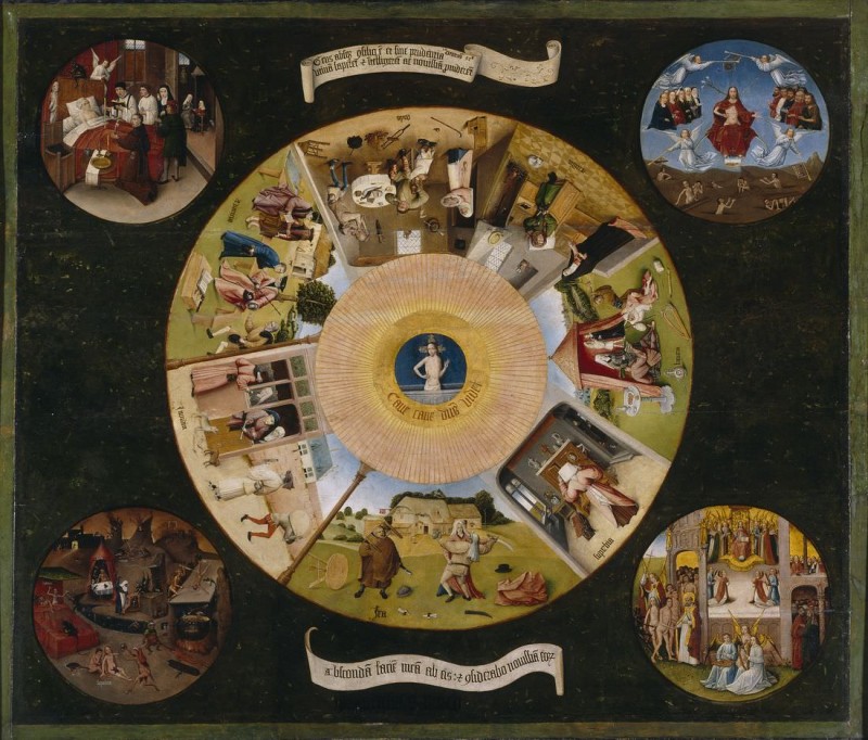 Иероним Босх "Семь смертных грехов", 1475—1480гг.