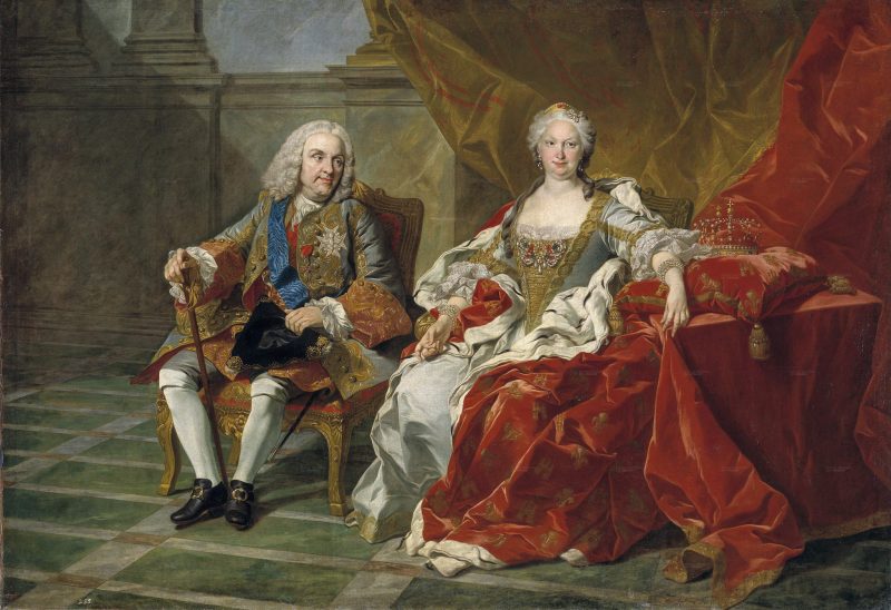 Филипп V и Изабелла Фарнезе (Луи-Мишель ван Лоо 1743г.). Картина из Королевской коллекции