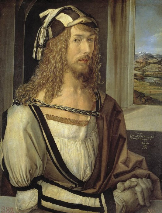 Альбрехт Дюрер "Автопортрет в возрасте 26 лет" 1498г.