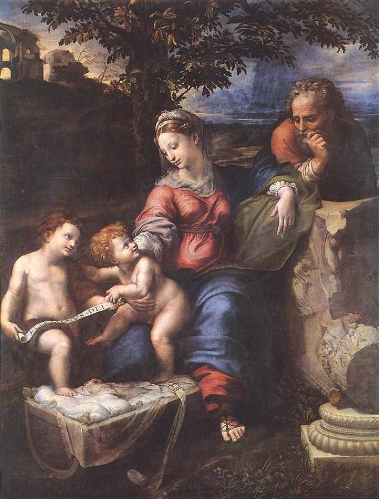 Рафаэль Cанти "Святое Семейство под дубом" 1518г. 