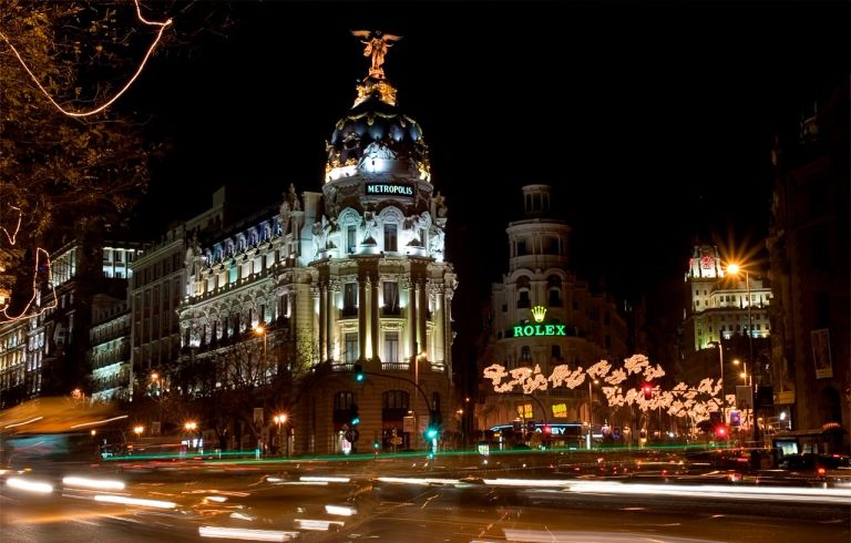 Пересечение улиц Alcalá и Gran Vía