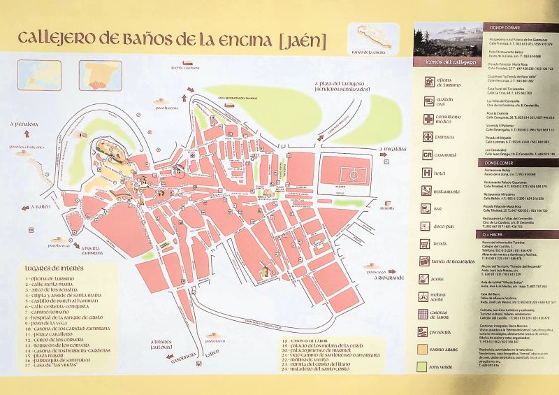 Карта города Baños de la Encina