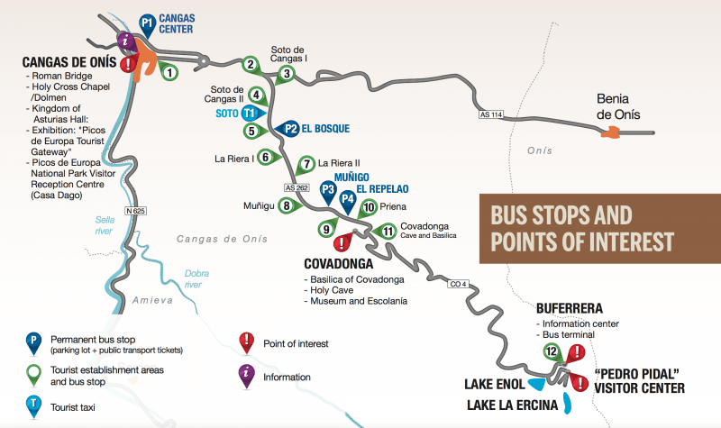 Карта остановок автобуса до озер