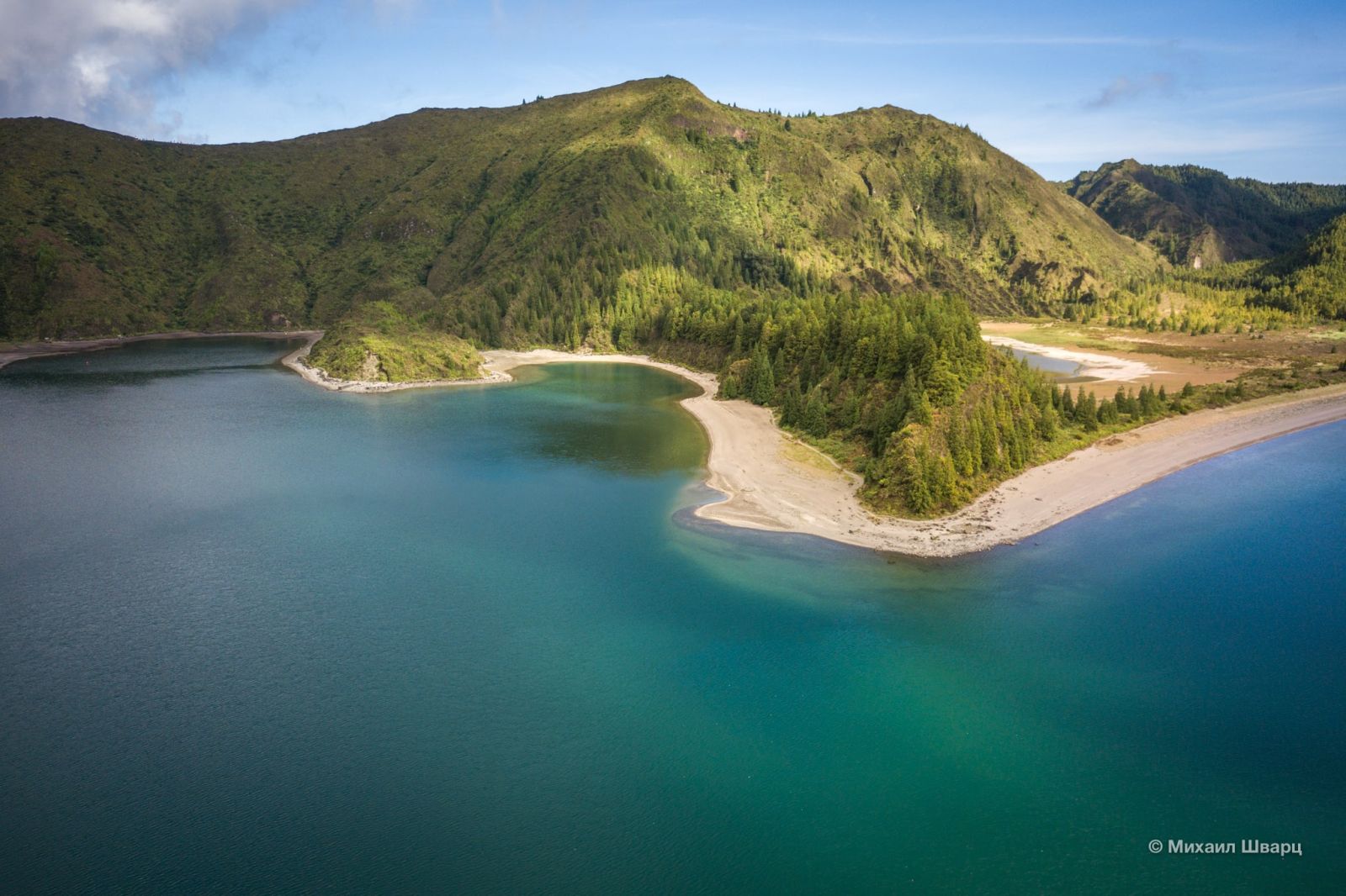 Пляжи на озере Lagoa do Fogo
