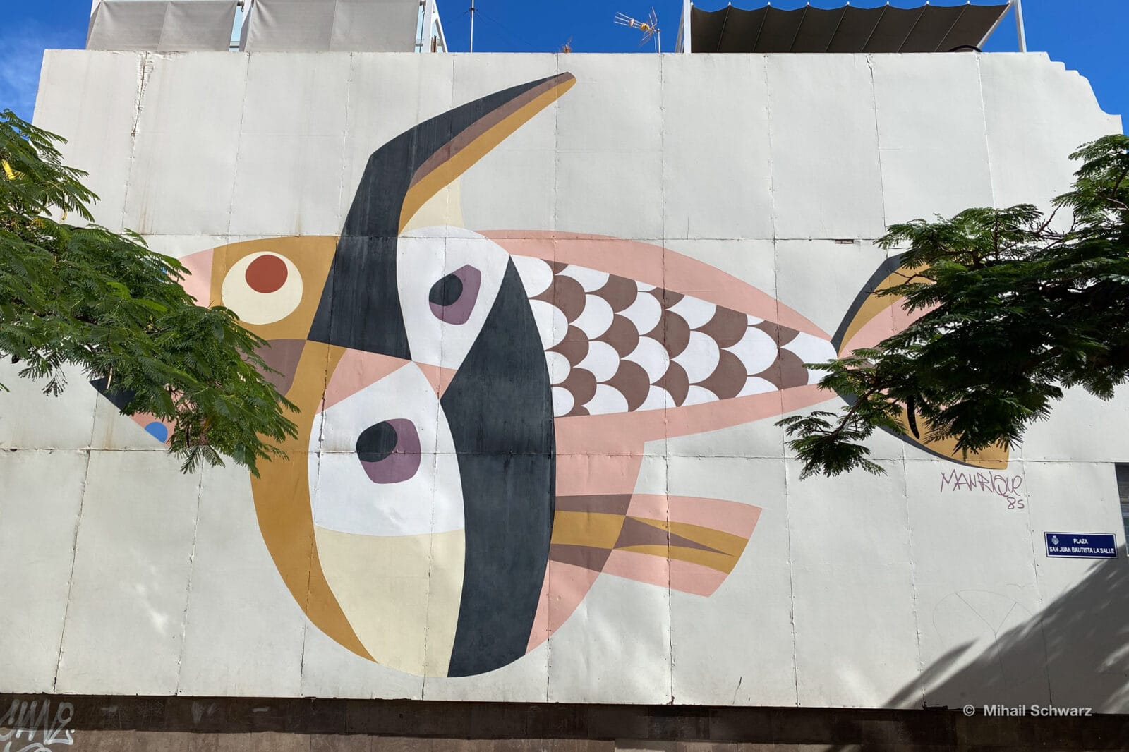«Летающая рыба», Сезар Манрике (Mural Cesar Manrique - Pez Volador)